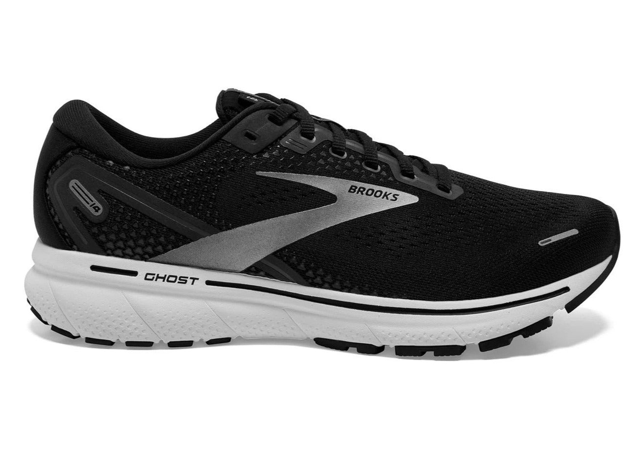 Brooks Men's Ghost 14 Running Shoes - Black/White/Silver