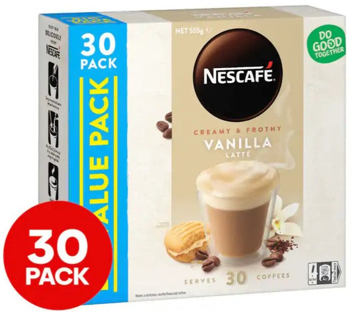 Nescafé Instant Coffee Sachets Vanilla Latte 30pk