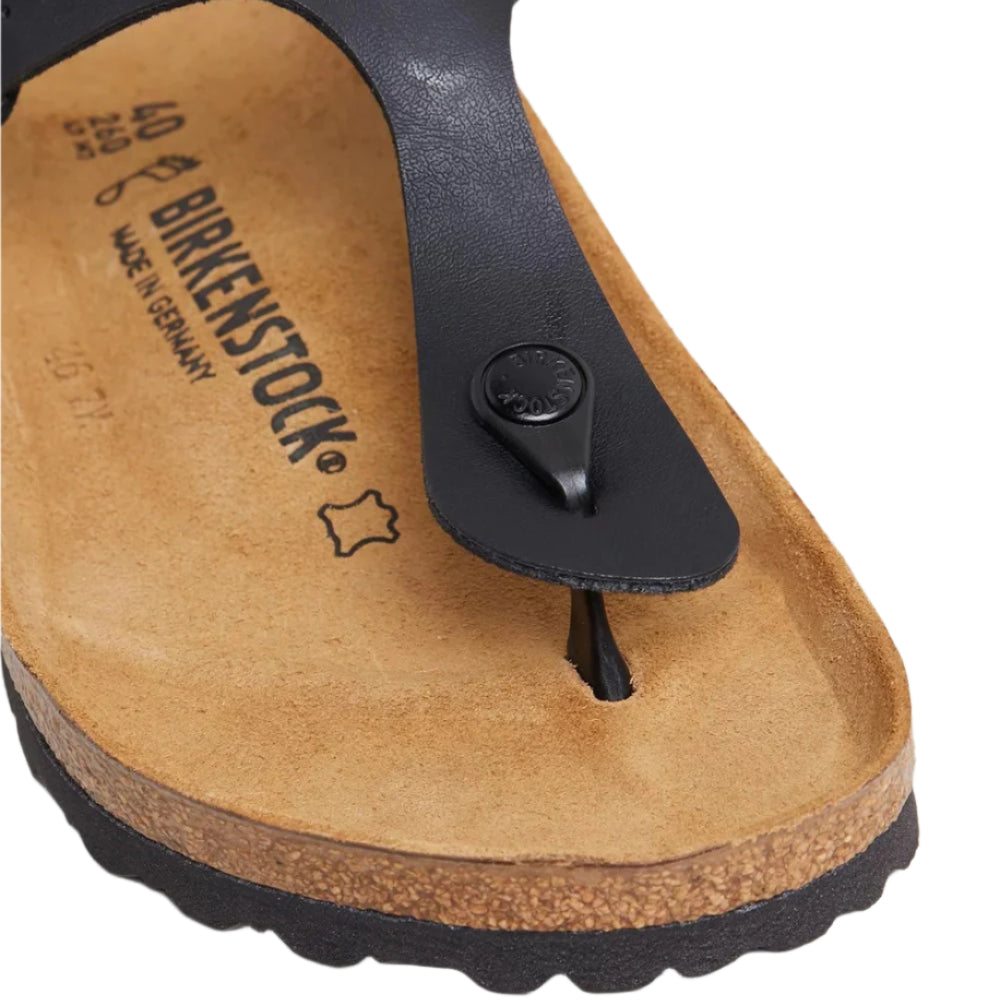 Birkenstock Unisex Regular Fit Gizeh Birko Flor  Sandals - Black