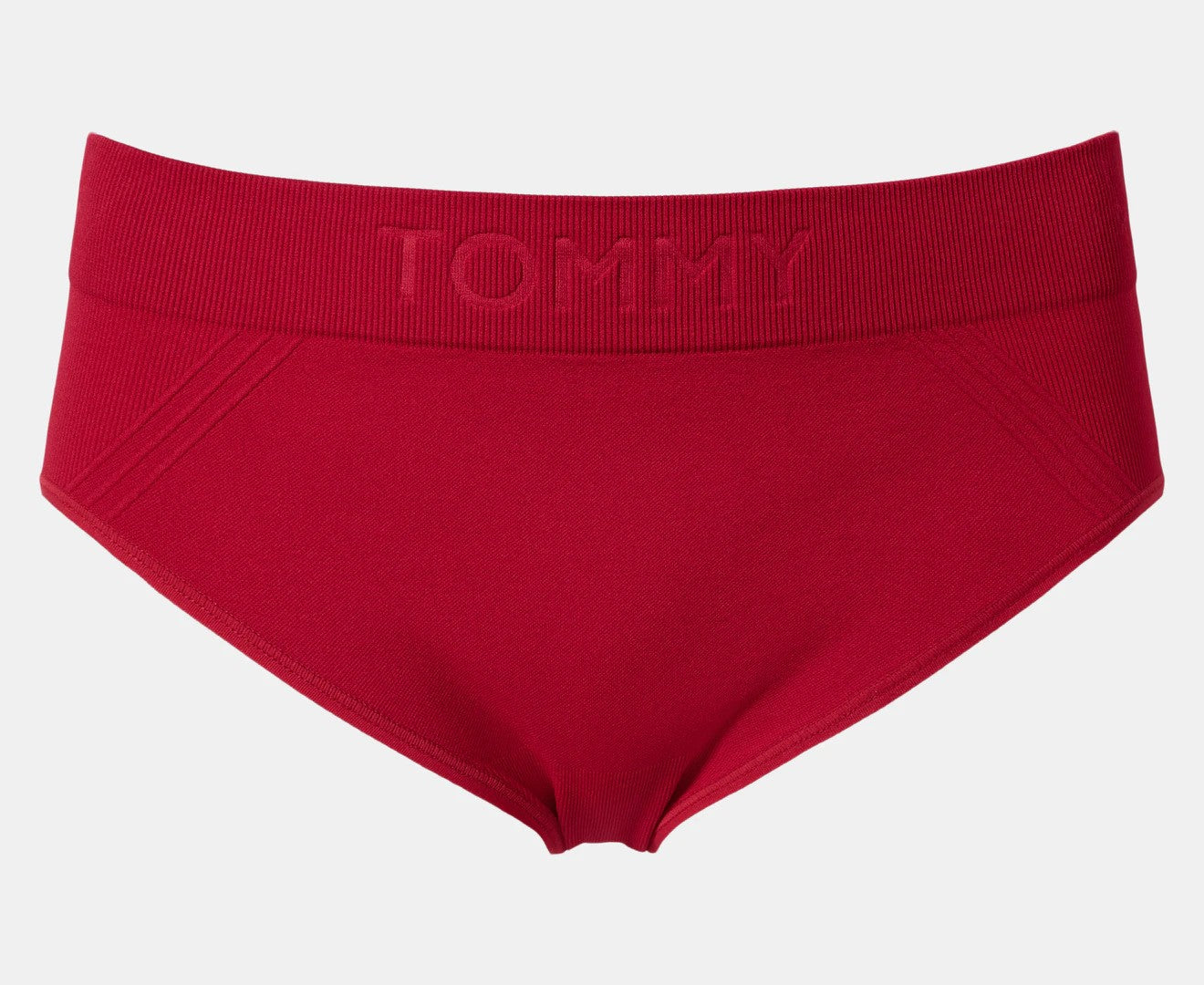 Tommy Hilfiger Women's Seamless Hipster Briefs w/ Debossed Logo 3-Pack - Red/Grey/Black