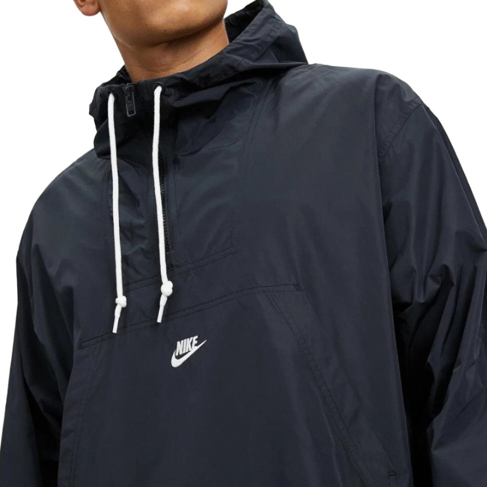 Nike Mens Nike Club Marina Anorak - Black & White