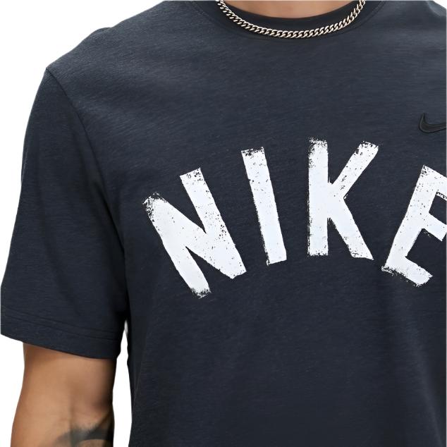 Nike Mens Dri-FIT Primary Swoosh Short Sleeve Versatile Top Tee - Black/Anthracite/Heather