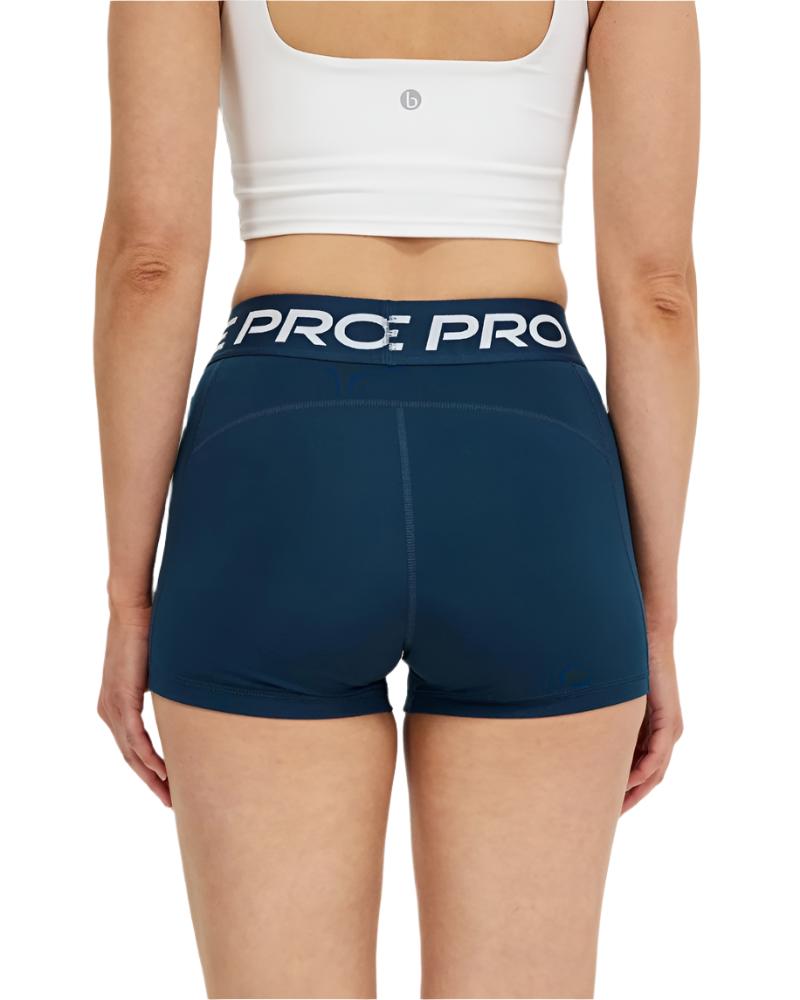 Nike Women's Pro 3" Shorts - Armory Navy/White