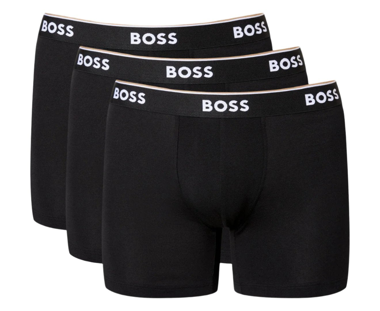 Hugo Boss Men's Power Tipped Logo Waistband Boxer Briefs 3-Pack - Black/Black/Black