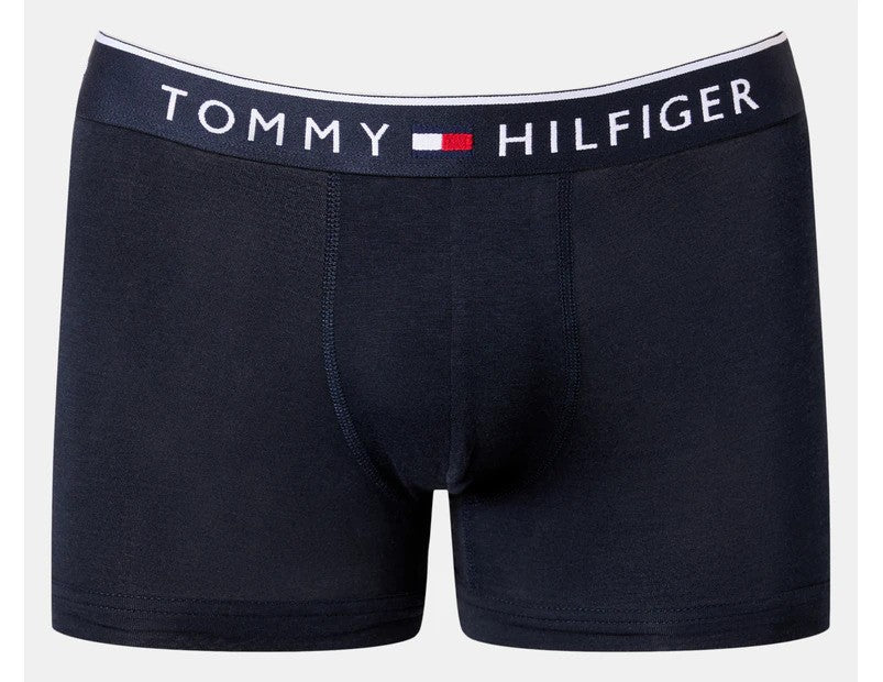 Tommy Hilfiger Men's Smooth Stretch Trunks 3-Pack - Blue Wave/Deep Blue/Midnight Blue