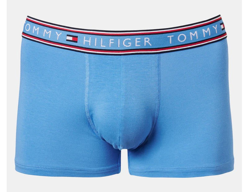 Tommy Hilfiger Men's Cotton Stretch Trunks 3-Pack - Evergreen/Blue/Midnight Blue