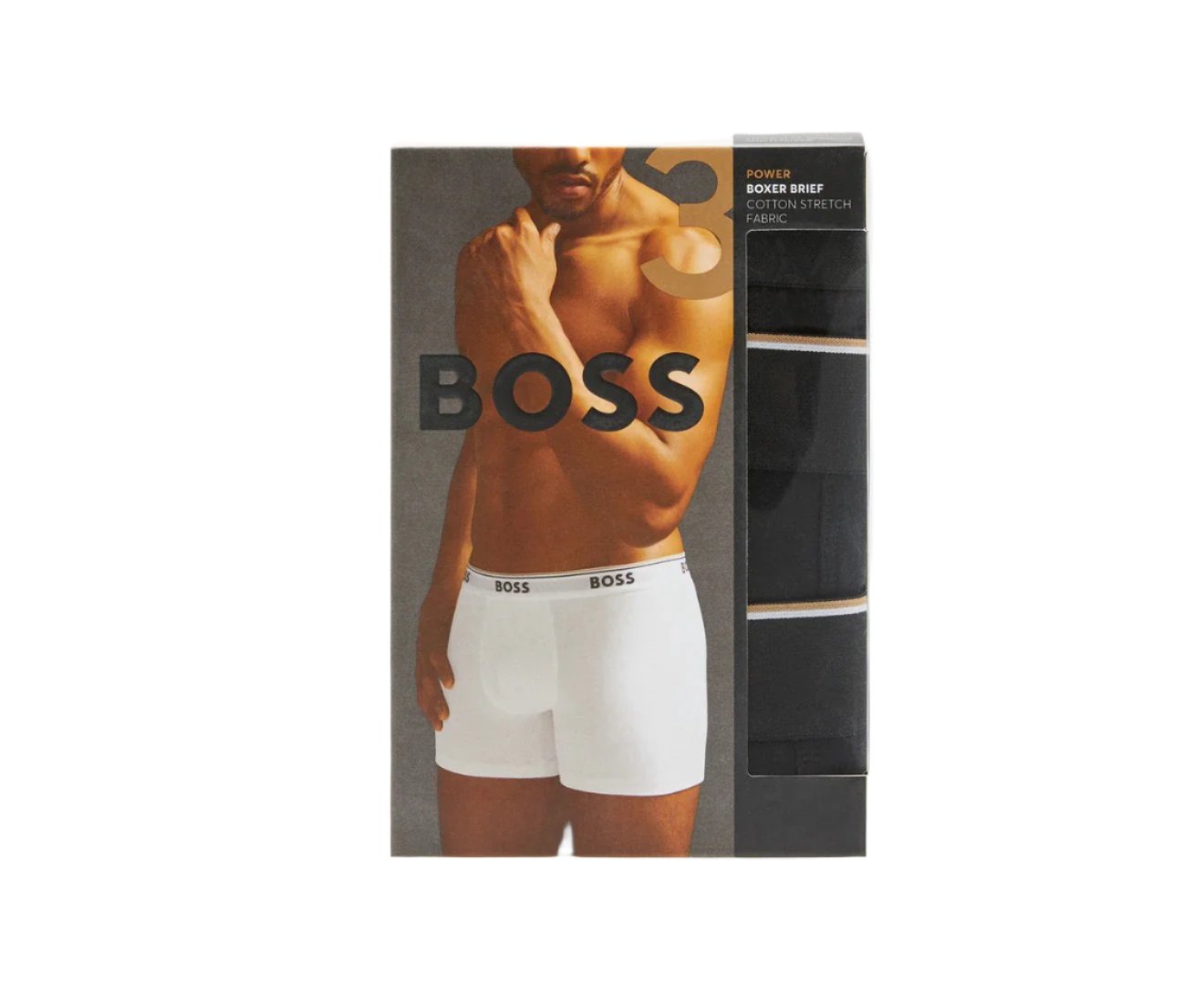 Hugo Boss Men's Power Tipped Logo Waistband Boxer Briefs 3-Pack - Black/Black/Black