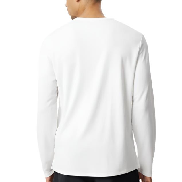 Nike Mens Miler Dri-FIT UV Long Sleeve Running Top Tee - White/Reflective Silver