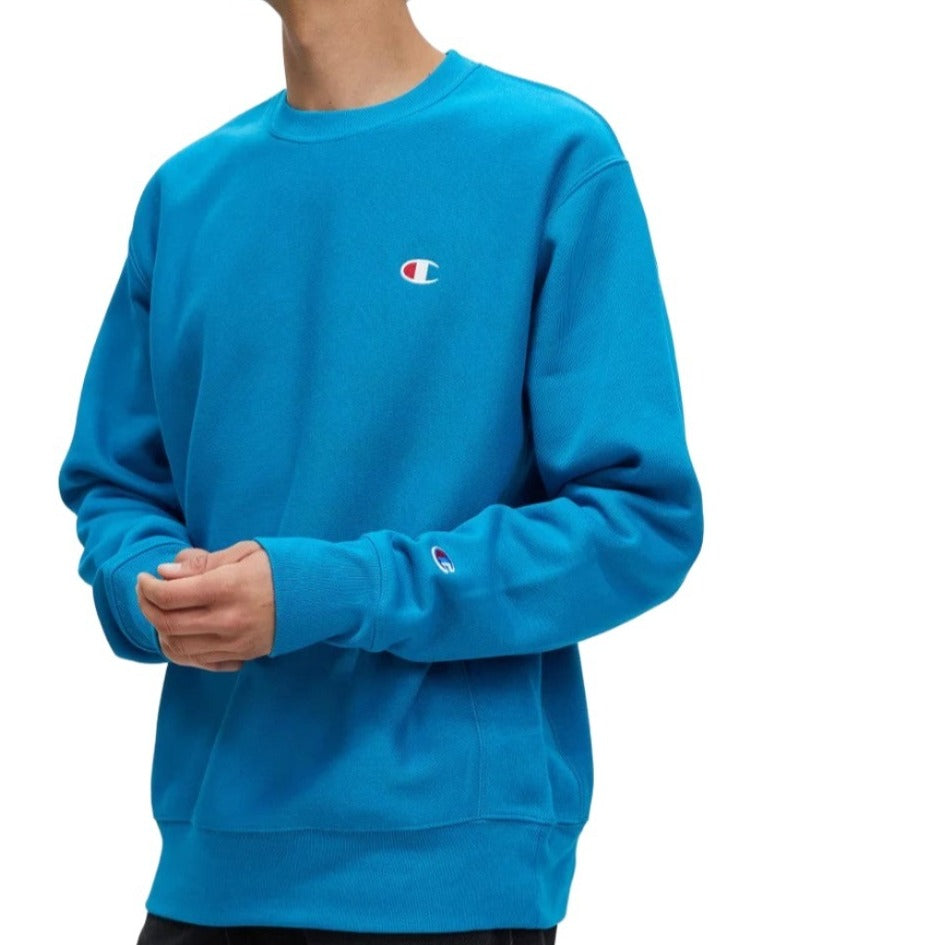 Champion Mens Reverse Weave Crew Sweater - Rockin Teal