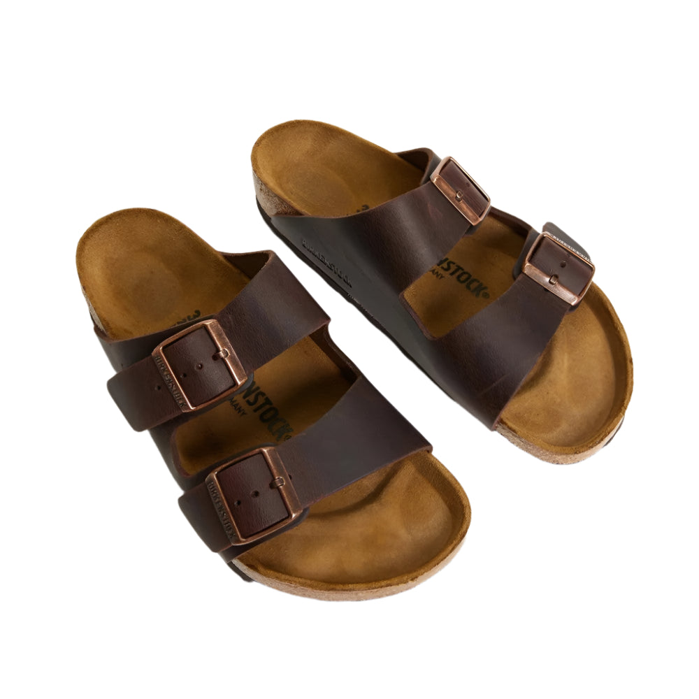 Birkenstock Unisex Regular Fit Arizona Oiled Leather Sandals - Habana