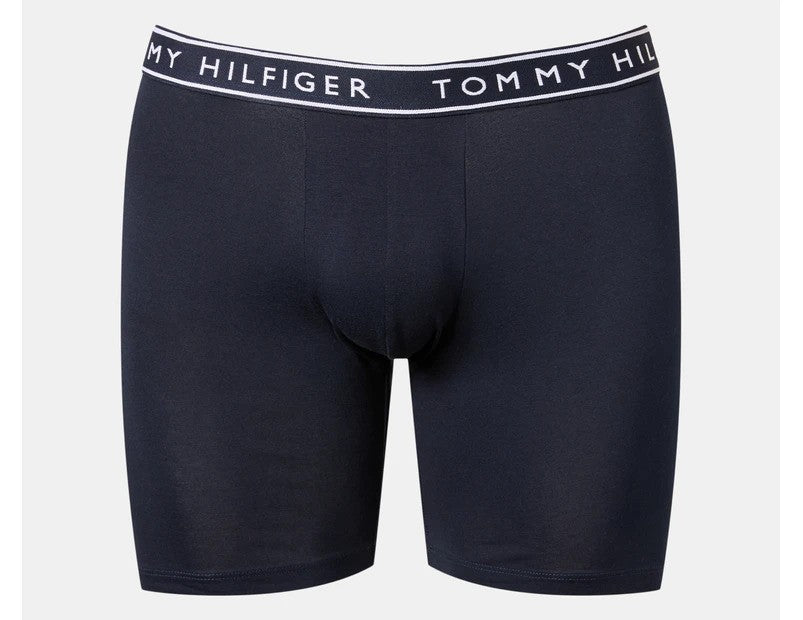 Tommy Hilfiger Men's Cotton Stretch Boxer Briefs 3-Pack - Blue Haze/Dark Blue/Navy