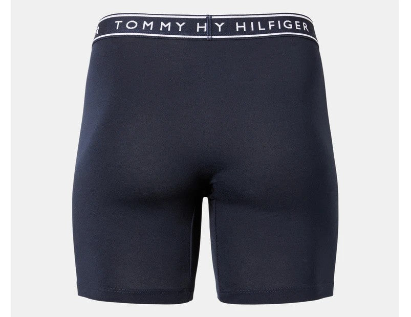 Tommy Hilfiger Men's Cotton Stretch Boxer Briefs 3-Pack - Blue Haze/Dark Blue/Navy