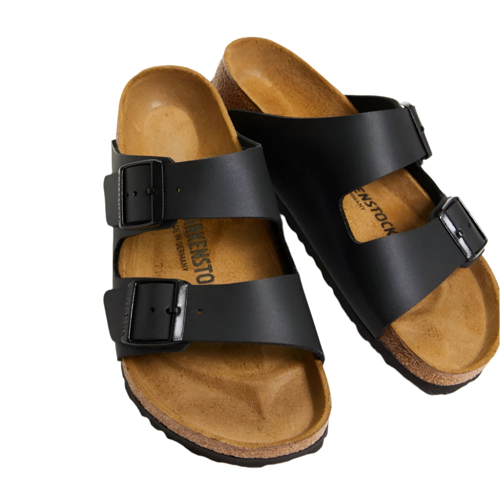 Birkenstock Unisex Regular Fit Arizona Birko Flor  Sandals - Black