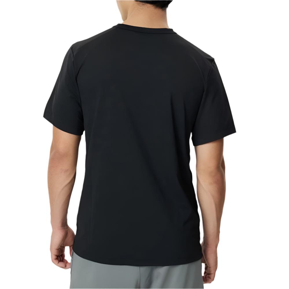 Nike Mens Dri-FIT UV Hyverse Short-Sleeve Fitness Top Tee - Black/White