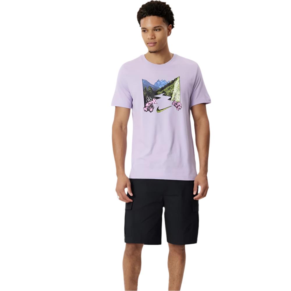 Nike Mens Dri-Fit Tee Trail Energy Tee - Hydrangeas