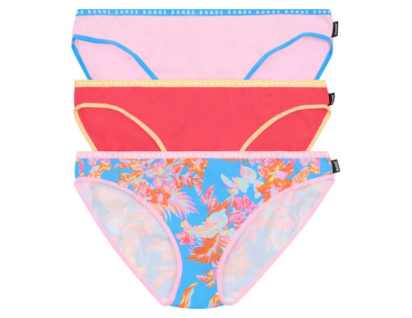 Bonds Women's Hipster Bikini Briefs - Island Time/Daydream Blush/Raspberry Rave