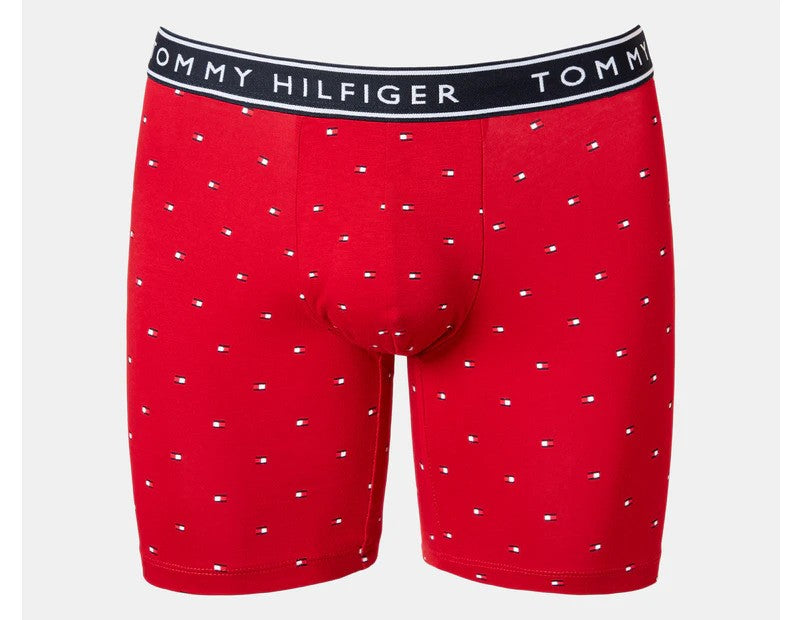 Tommy Hilfiger Men's Cotton Stretch Boxer Briefs 3-Pack - Pomegranate/Grey/Navy