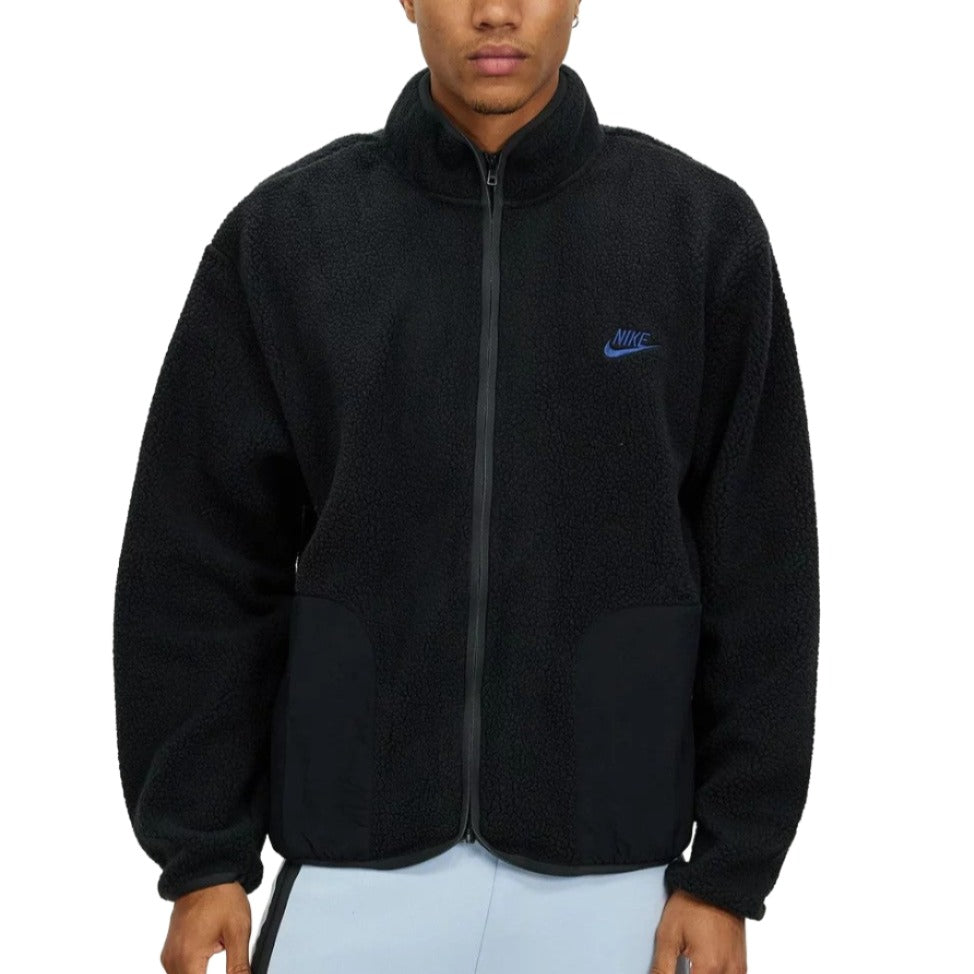 Nike Mens Sherpa Winter Jacket - Black & Midnight Navy