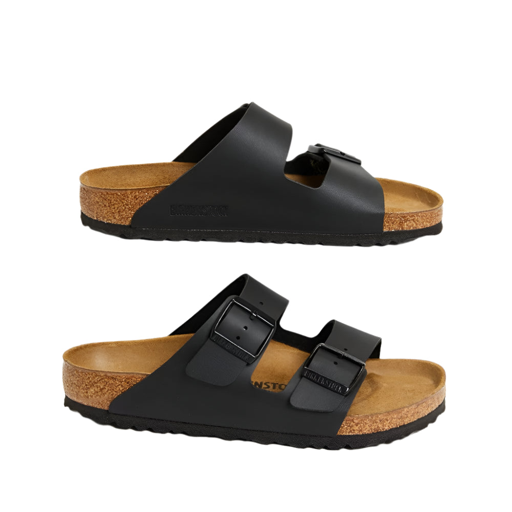 Birkenstock Unisex Regular Fit Arizona Birko Flor  Sandals - Black