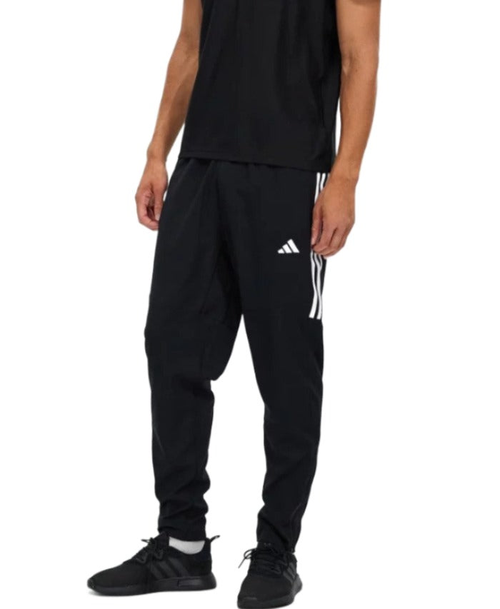 Adidas Mens Performance Own the Run 3-Stripes Pants - Black