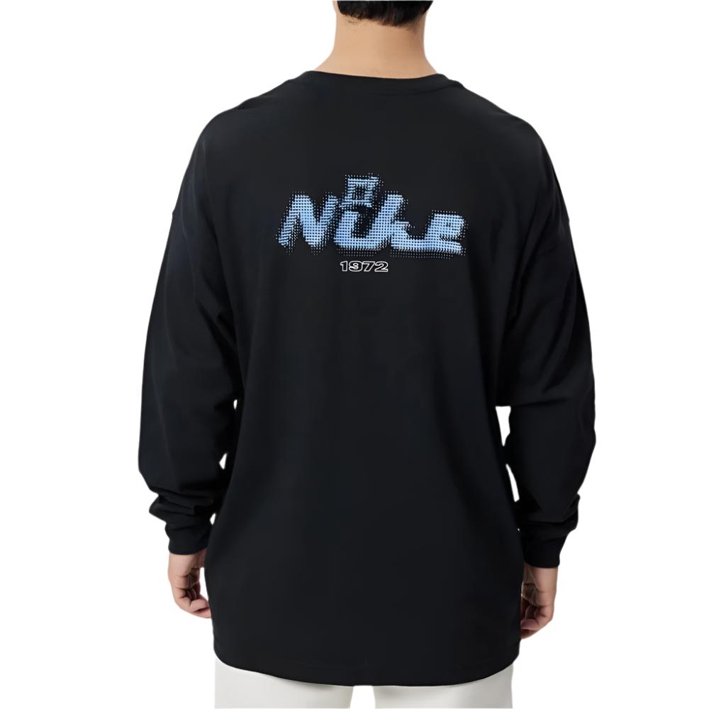 Nike Mens Sportswear Long Sleeve Tee - Black & Royal Pulse