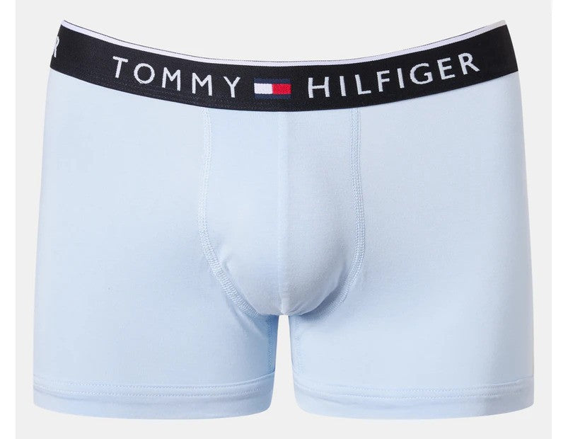 Tommy Hilfiger Men's Smooth Stretch Trunks 3-Pack - Blue Wave/Deep Blue/Midnight Blue