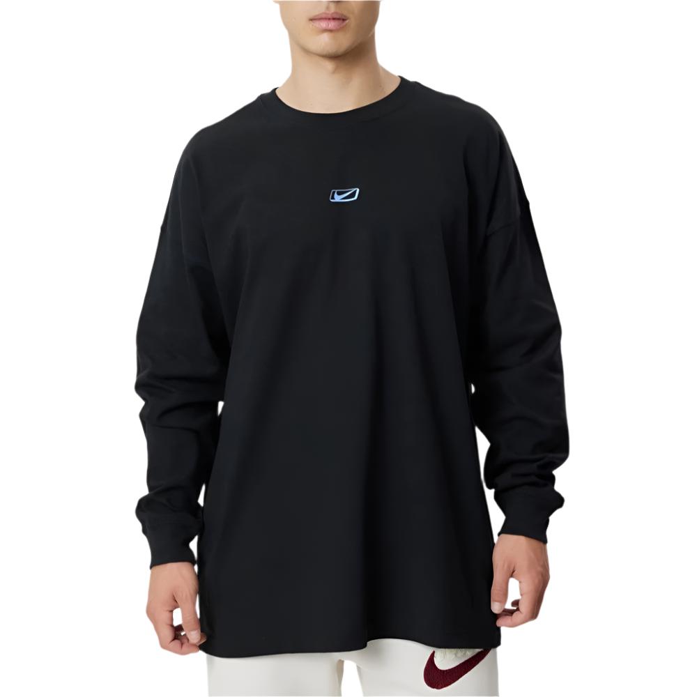 Nike Mens Sportswear Long Sleeve Tee - Black & Royal Pulse