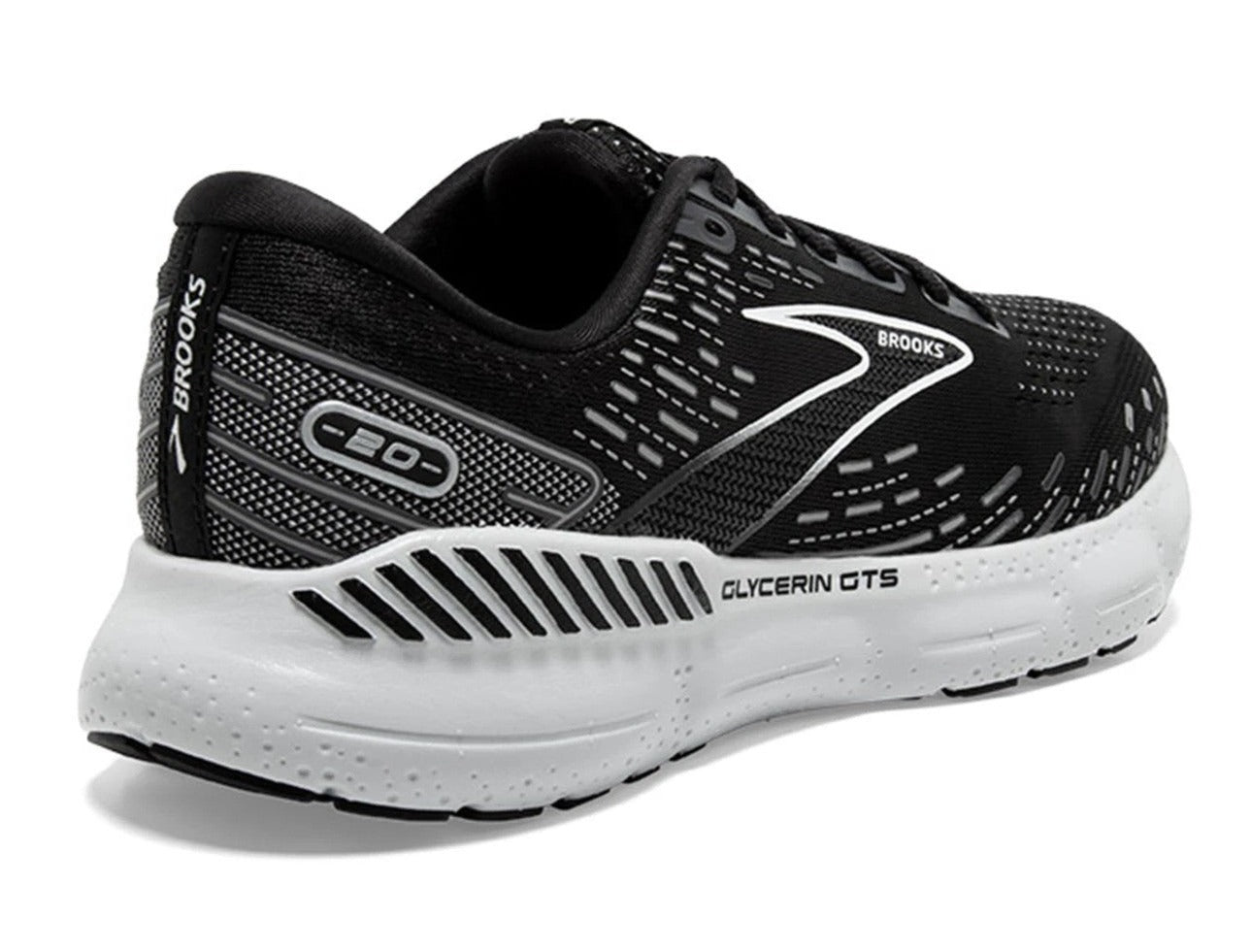 Brooks Men's Glycerin GTS 20 Running Shoes - Black/White