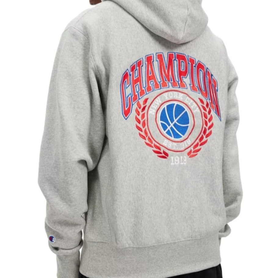 Champion Mens Reverse Weave Basketball Hoodie - Oxford Heather