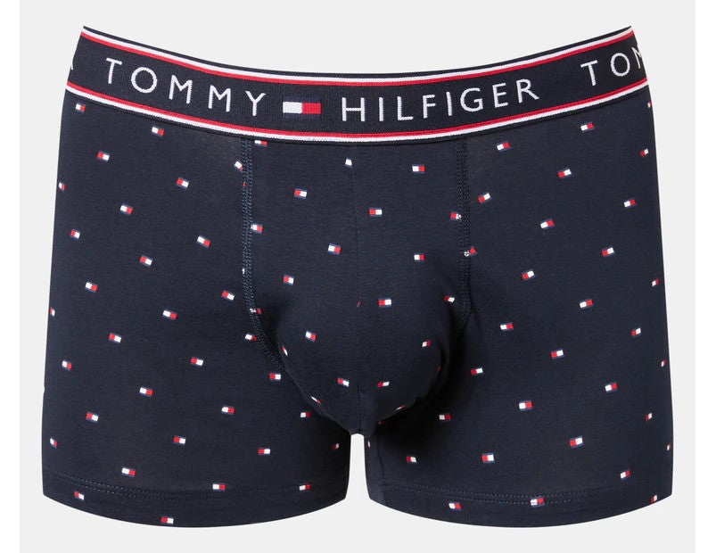 Tommy Hilfiger Men's Cotton Stretch Trunks 3-Pack - New Blue/Red/Midnight Blue