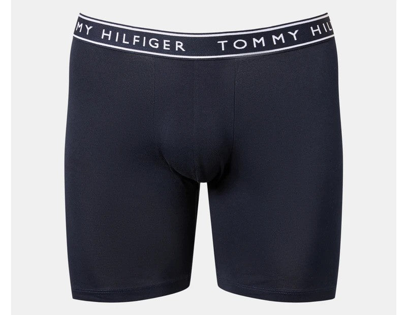 Tommy Hilfiger Men's Cotton Stretch Boxer Briefs 3-Pack - Blue Cloud/Deep Blue/Navy