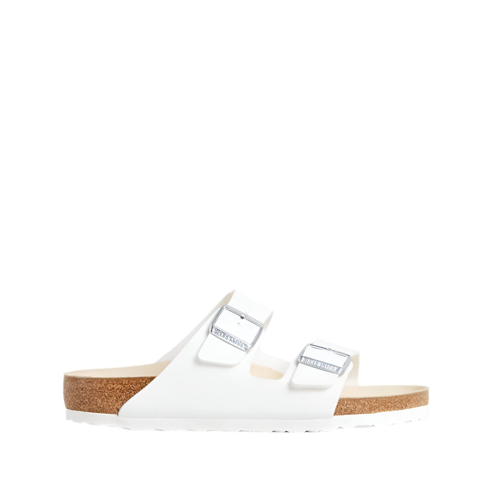 Birkenstock Unisex Regular Fit Arizona Birko Flor  Sandals - White