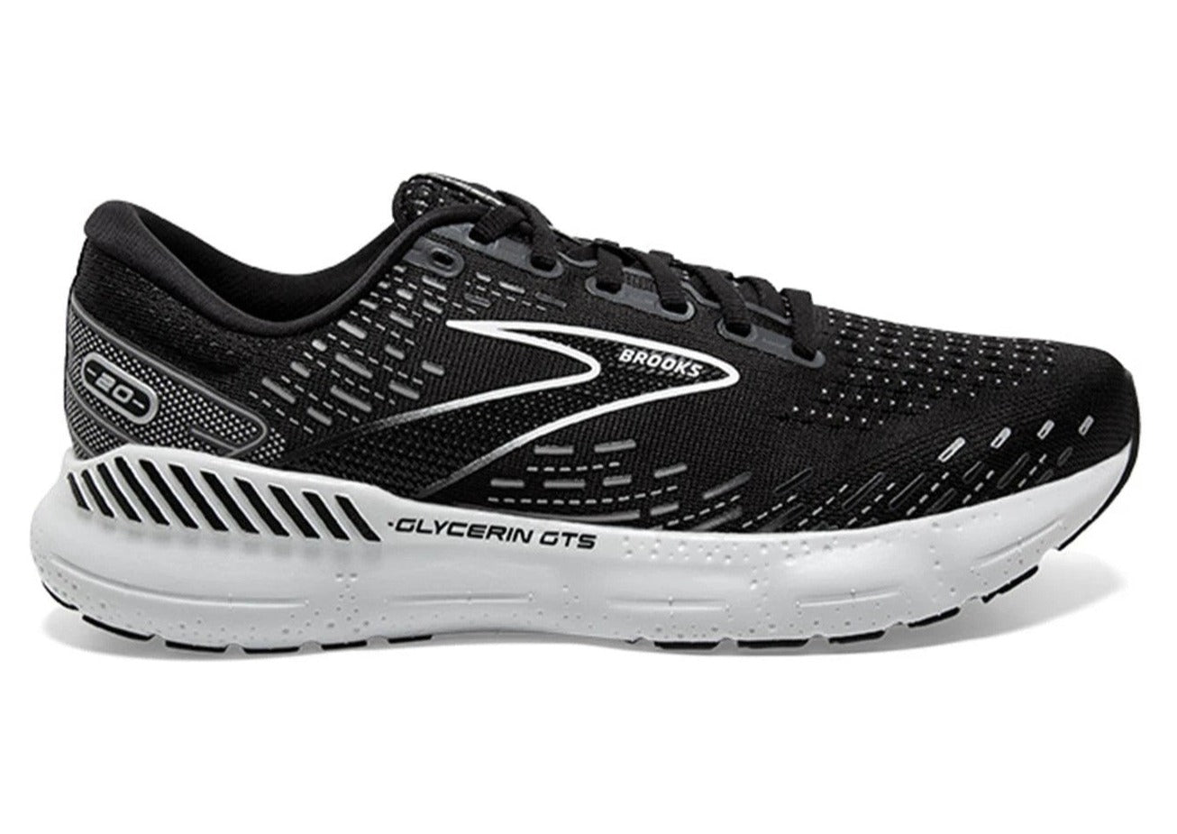 Brooks Men's Glycerin GTS 20 Running Shoes - Black/White