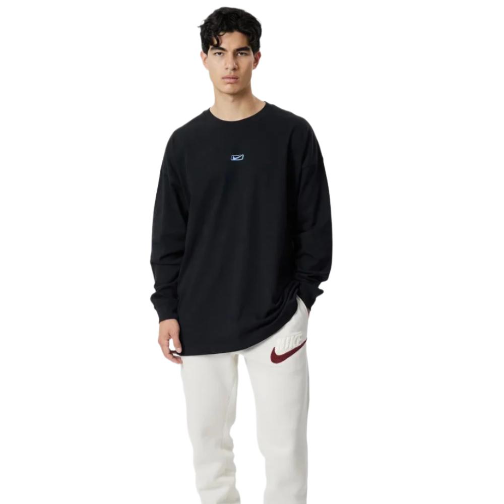 Nike Mens Sportswear Long Sleeve Tee - Black & Royal Pulse