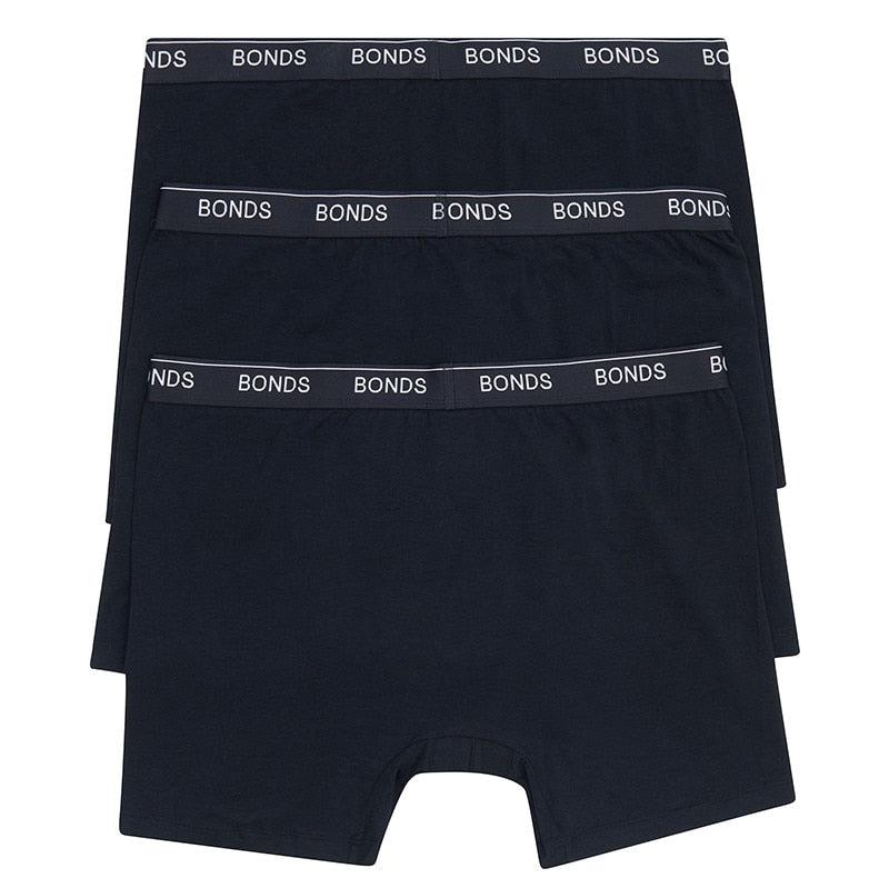 Bonds Men's Underwear Guyfront Mid Trunk 3 Pack - Black