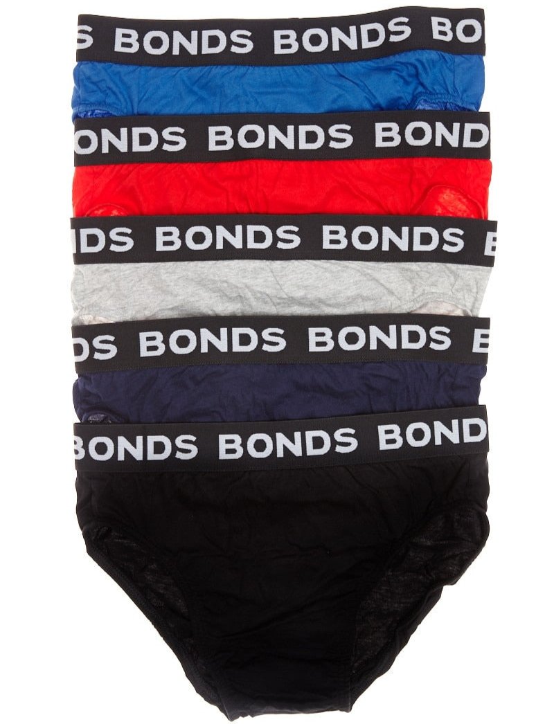 Bonds Men's Underwear 5 Pack Hipster Brief - Assorted Pack 005