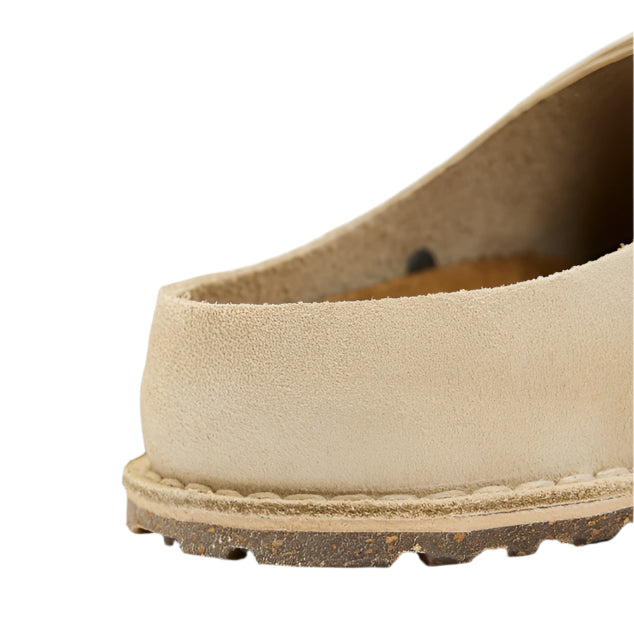 Birkenstock Unisex Regular Fit Lutry Suede Leather Clogs - Eggshell