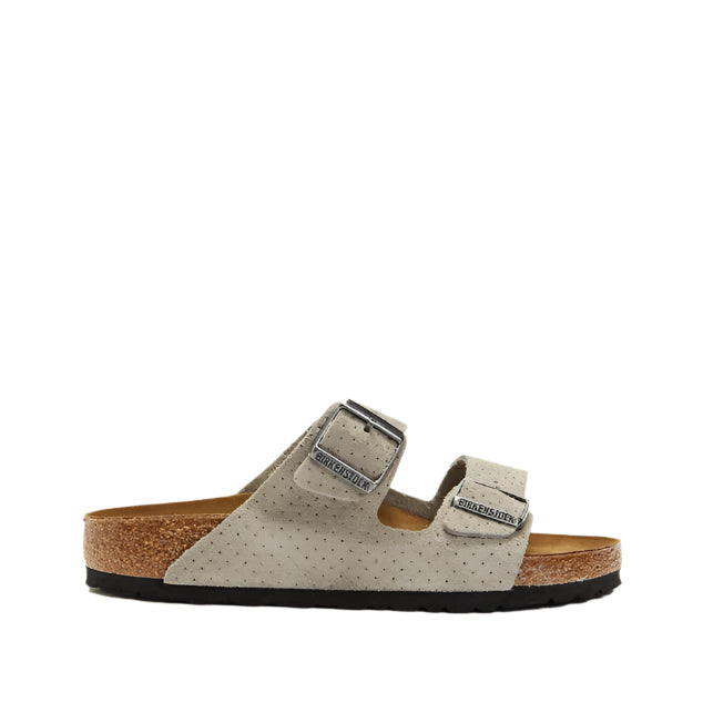 Birkenstock Unisex Regular Fit Arizona Suede Leather - Stone Coin