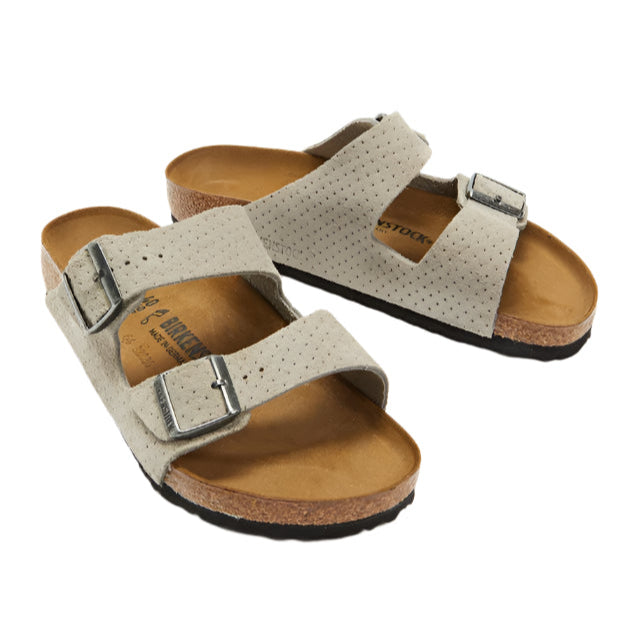 Birkenstock Unisex Regular Fit Arizona Suede Leather - Stone Coin