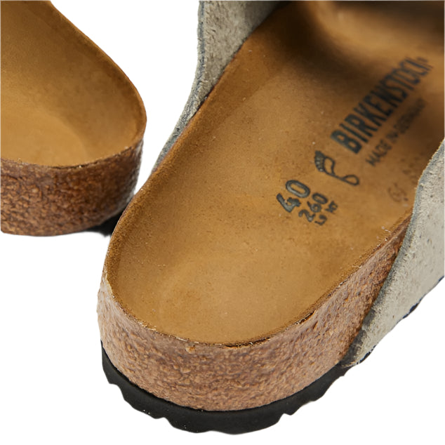 Birkenstock Unisex Regular Fit Arizona Suede Leather - Stone Coin