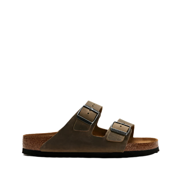 Birkenstock Unisex Regular Fit Arizona Soft Footbed - Faded Khaki Oiled Leather