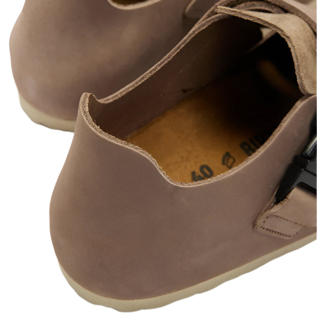 Birkenstock Unisex Regular Fit London Quick Release Buckle Suede Leather - Taupe