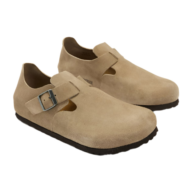 Birkenstock Unisex Regular Fit London Suede Leather - Taupe