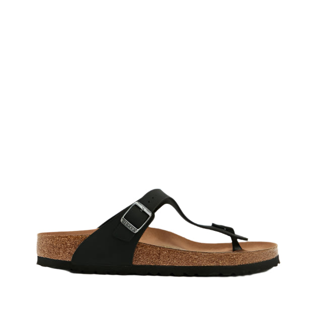 Birkenstock Unisex Regular Fit Gizeh Vegan BirkiBuc - Black