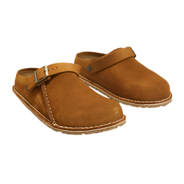 Birkenstock Unisex Regular Fit Lutry Suede Leather Clogs - Mink