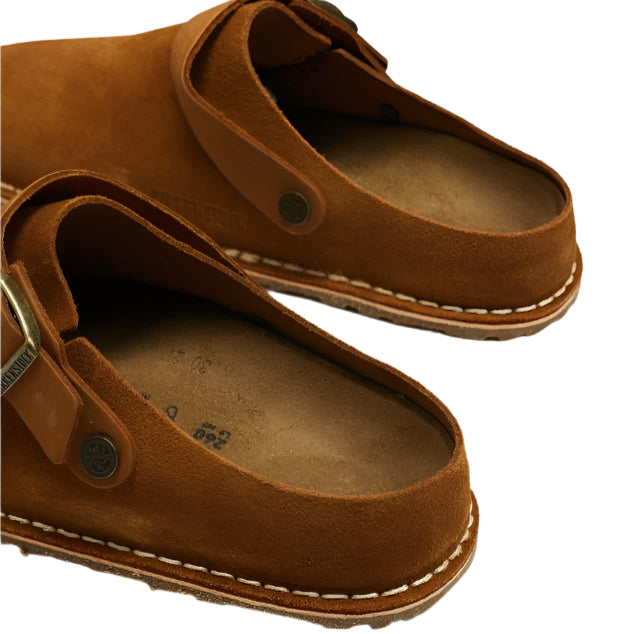 Birkenstock Unisex Regular Fit Lutry Suede Leather Clogs - Mink