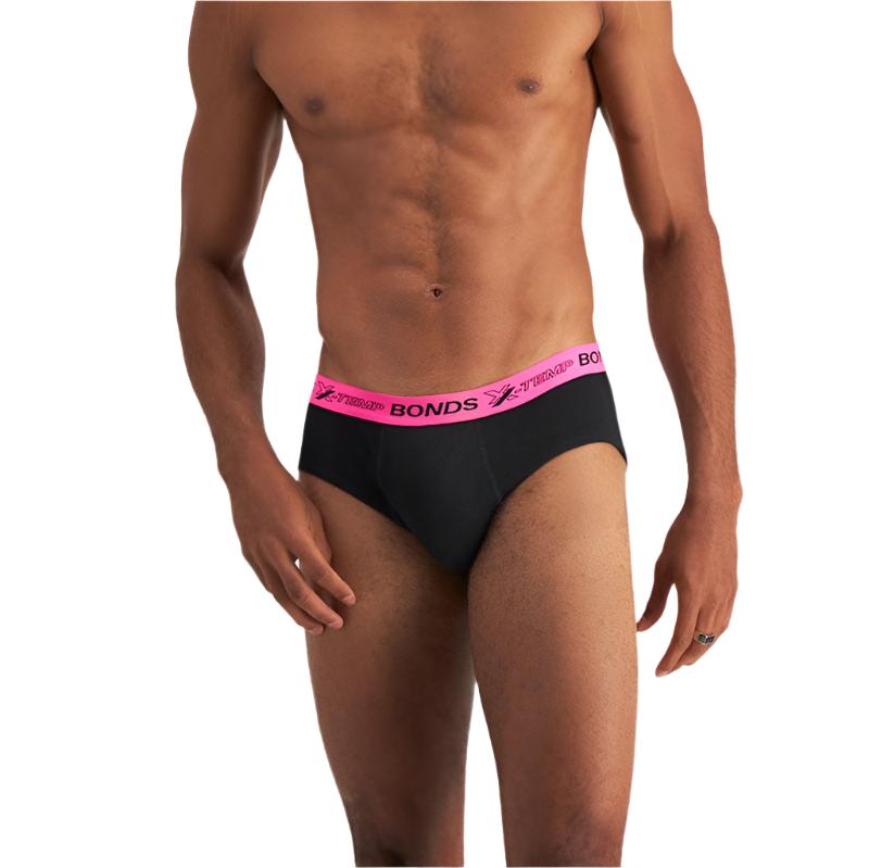 Bonds Men's Underwear X-Temp Brief 4 Pack - Black