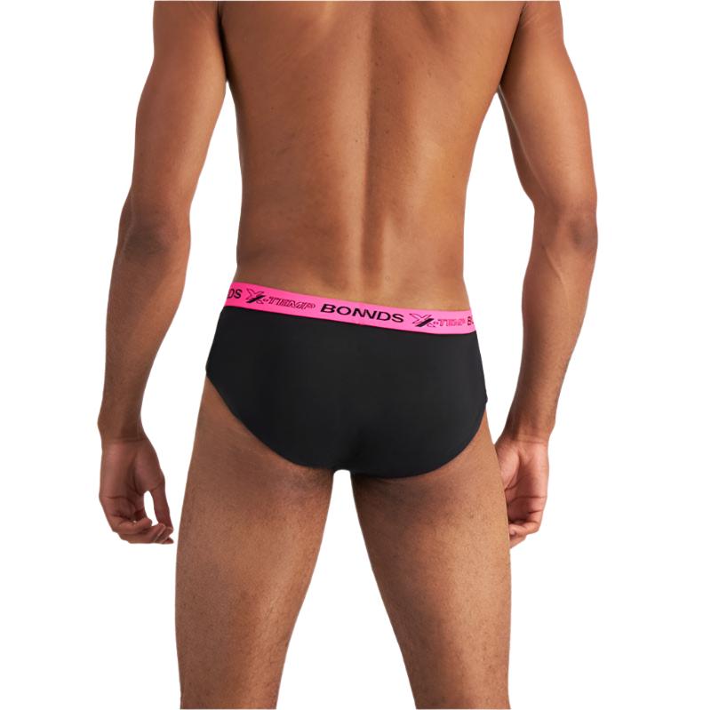 Bonds Men's Underwear X-Temp Brief 4 Pack - Black