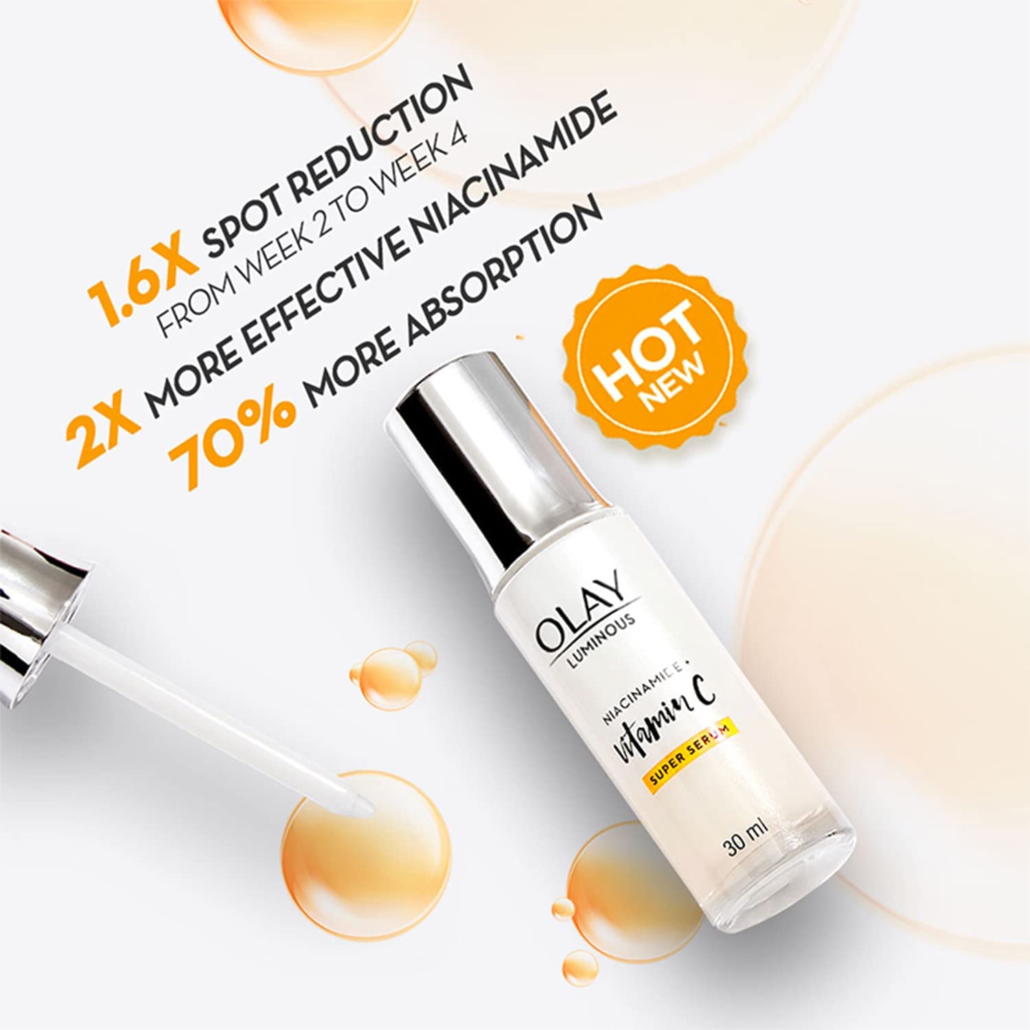 Olay Luminous Niacinamide+ Vitamin C Super Face Serum, 30ml