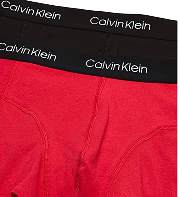 Calvin Klein Men's Underwear Cotton Stretch Trunk 3 Pack - Empower/Wolf Grey Heather/Black